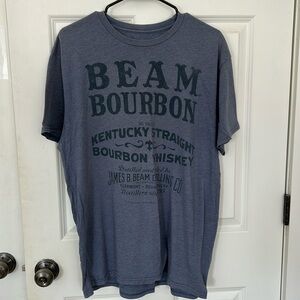 Jim Beam Bourbon Short sleeve T-shirt size XL blue crewneck